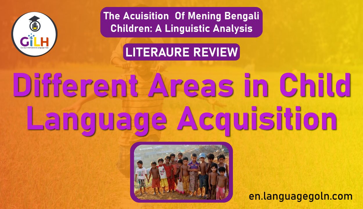 Different areas in child language acquisition