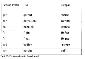 Morphological analysis of Perso-Arabic loanwords