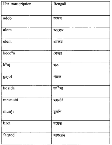 Role of Persian in the formation of Bengali vocabulary